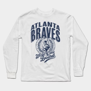 Vintage BRAVES World Class Baseball Long Sleeve T-Shirt